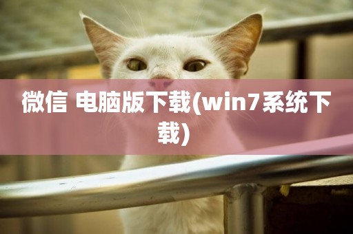 微信 電腦版下載(win7系統下載) 