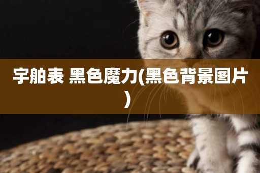 宇舶表 黑色魔力(黑色背景圖片) 