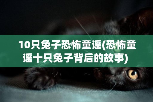 10只兔子恐怖童謠(恐怖童謠十只兔子背后的故事) 