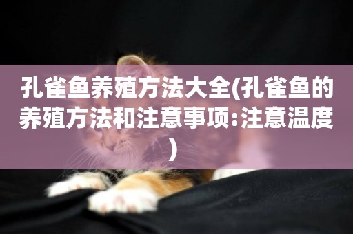 孔雀魚養殖方法大全(孔雀魚的養殖方法和注意事項:注意溫度) 