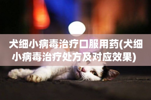 犬細小病毒治療口服用藥(犬細小病毒治療處方及對應效果) 
