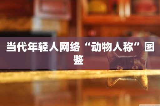 當代年輕人網絡“動物人稱”圖鑒 