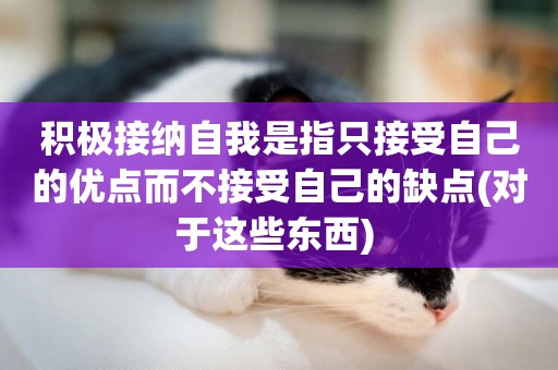 積極接納自我是指只接受自己的優點而不接受自己的缺點(對于這些東西) 