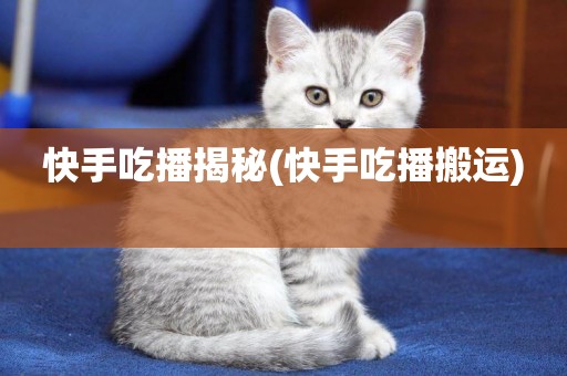 快手吃播揭秘(快手吃播搬運) 
