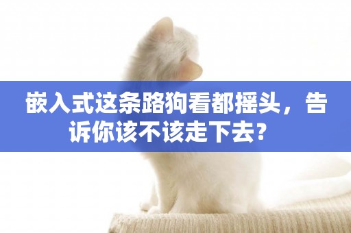 嵌入式這條路狗看都搖頭，告訴你該不該走下去？ 