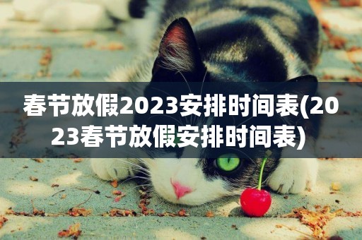 春節放假2023安排時間表(2023春節放假安排時間表) 