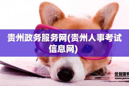 貴州政務服務網(貴州人事考試信息網) 