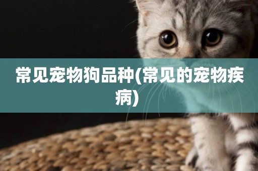 常見寵物狗品種(常見的寵物疾病) 