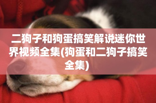 二狗子和狗蛋搞笑解說迷你世界視頻全集(狗蛋和二狗子搞笑全集) 