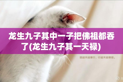 龍生九子其中一子把佛祖都吞了(龍生九子其一天祿) 