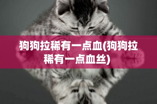 狗狗拉稀有一點血(狗狗拉稀有一點血絲) 