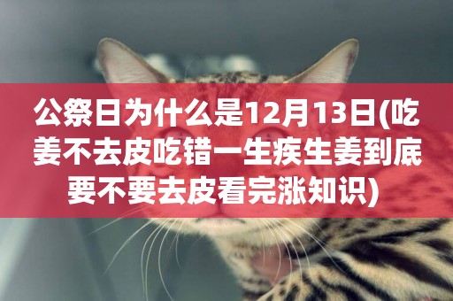 公祭日為什么是12月13日(吃姜不去皮吃錯一生疾生姜到底要不要去皮看完漲知識) 