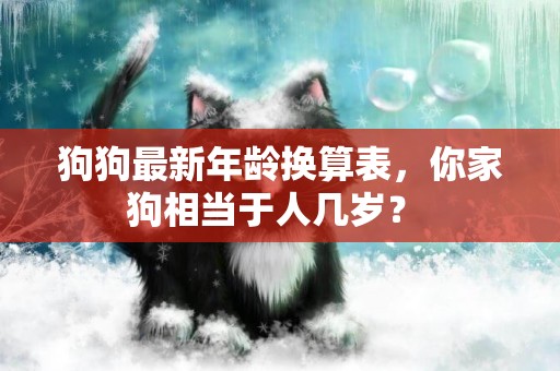 狗狗最新年齡換算表，你家狗相當于人幾歲？ 