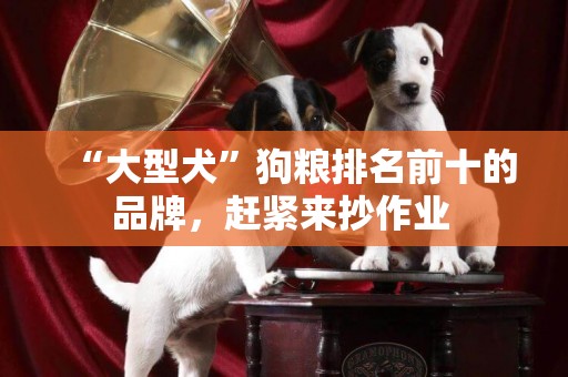 “大型犬”狗糧排名前十的品牌，趕緊來抄作業 