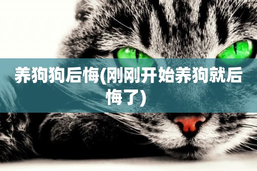 養狗狗后悔(剛剛開始養狗就后悔了) 