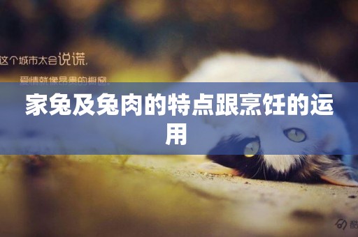 家兔及兔肉的特點跟烹飪的運用 