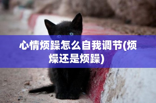 心情煩躁怎么自我調節(煩燥還是煩躁) 