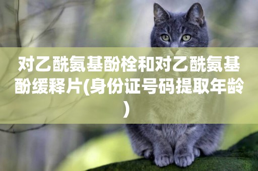 對乙酰氨基酚栓和對乙酰氨基酚緩釋片(身份證號碼提取年齡) 