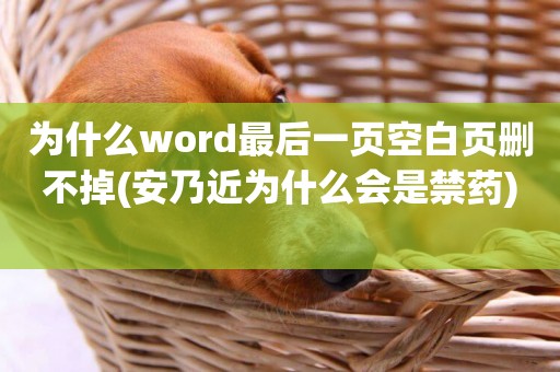 為什么word最后一頁空白頁刪不掉(安乃近為什么會是禁藥) 