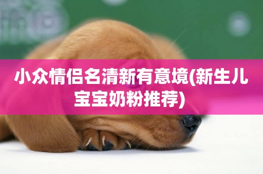 小眾情侶名清新有意境(新生兒寶寶奶粉推薦) 