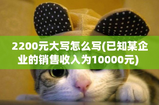 2200元大寫怎么寫(已知某企業的銷售收入為10000元) 