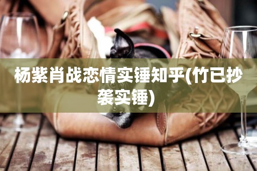 楊紫肖戰戀情實錘知乎(竹已抄襲實錘) 