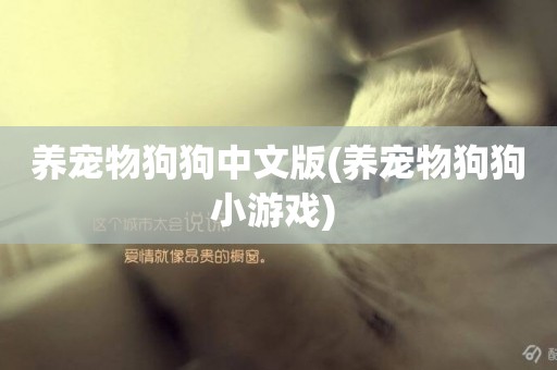 養寵物狗狗中文版(養寵物狗狗小游戲) 