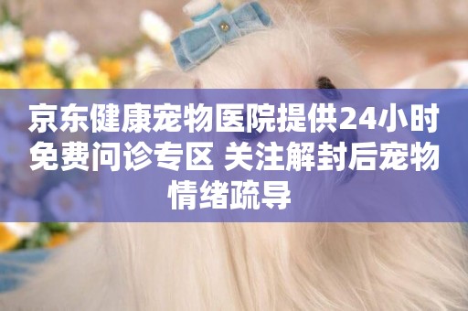 京東健康寵物醫院提供24小時免費問診專區 關注解封后寵物情緒疏導 