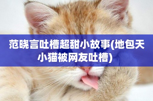 范曉言吐槽超甜小故事(地包天小貓被網友吐槽) 
