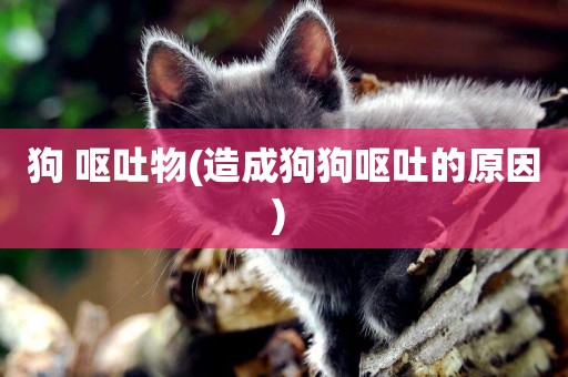 狗 嘔吐物(造成狗狗嘔吐的原因) 