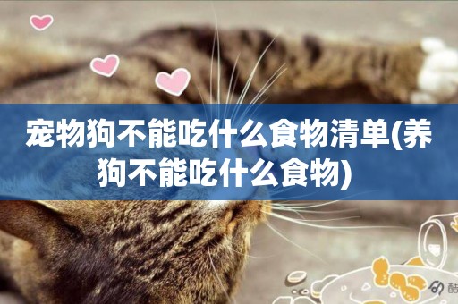 寵物狗不能吃什么食物清單(養狗不能吃什么食物) 