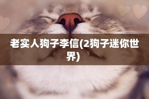 老實人狗子李信(2狗子迷你世界) 