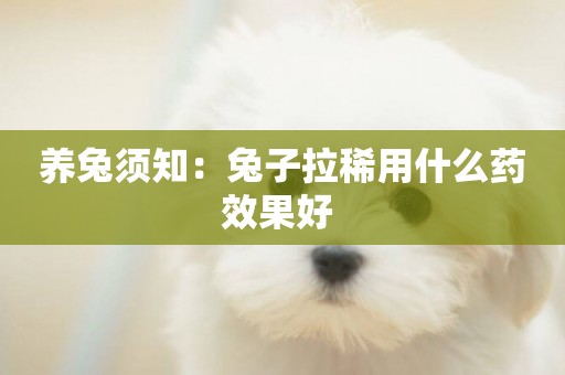 養兔須知：兔子拉稀用什么藥效果好 