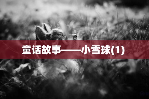 童話故事——小雪球(1) 
