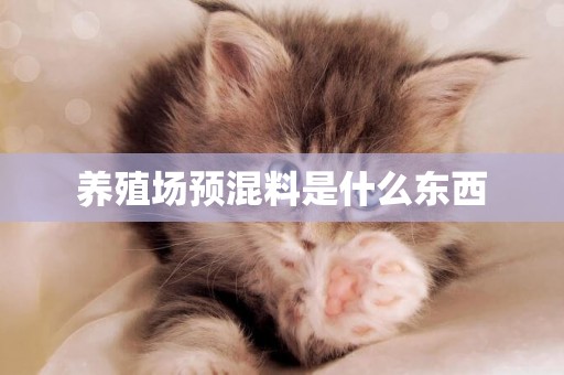 養殖場預混料是什么東西