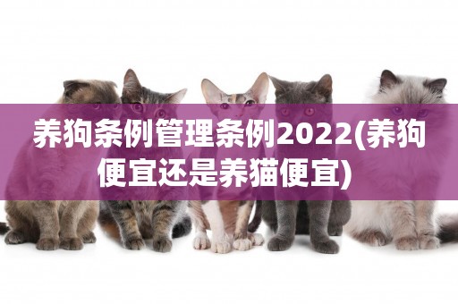 養狗條例管理條例2022(養狗便宜還是養貓便宜) 