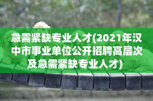 急需緊缺專業人才(2021年漢中市事業單位公開招聘高層次及急需緊缺專業人才) 