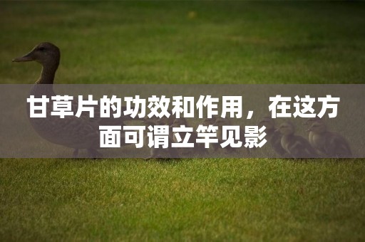 甘草片的功效和作用，在這方面可謂立竿見影