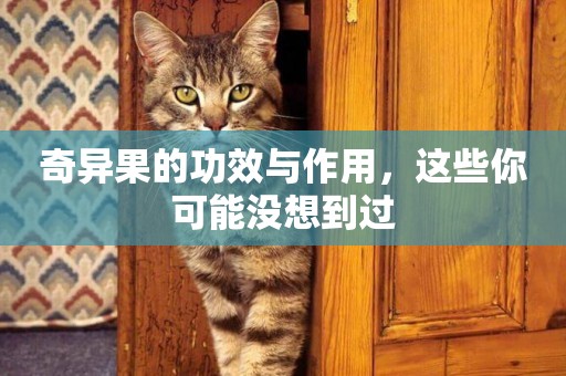 奇異果的功效與作用，這些你可能沒想到過