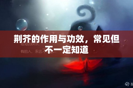 荊芥的作用與功效，常見但不一定知道