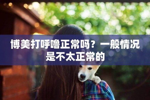 博美打呼嚕正常嗎？一般情況是不太正常的