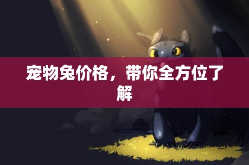 寵物兔價格，帶你全方位了解