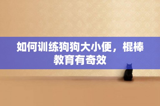 如何訓練狗狗大小便，棍棒教育有奇效