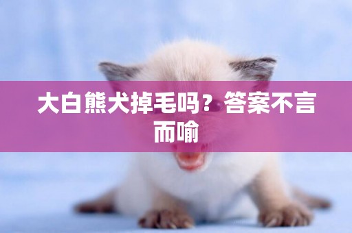大白熊犬掉毛嗎？答案不言而喻
