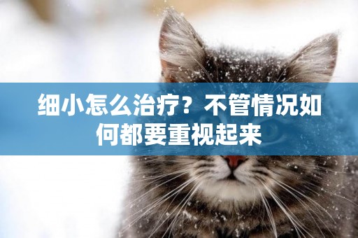 細小怎么治療？不管情況如何都要重視起來