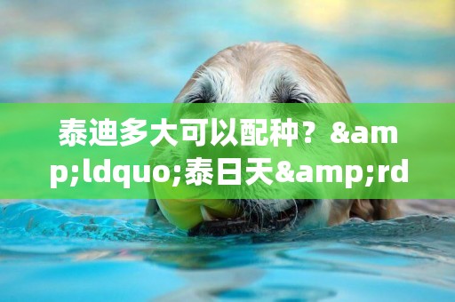 泰迪多大可以配種？&ldquo;泰日天&rdquo;這時開始形成