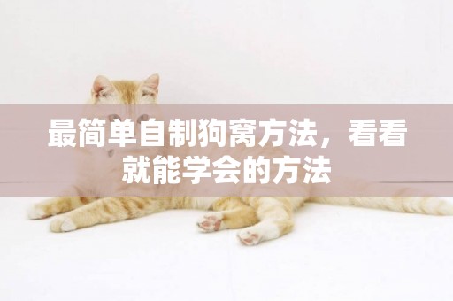 最簡單自制狗窩方法，看看就能學會的方法