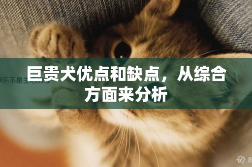 巨貴犬優點和缺點，從綜合方面來分析