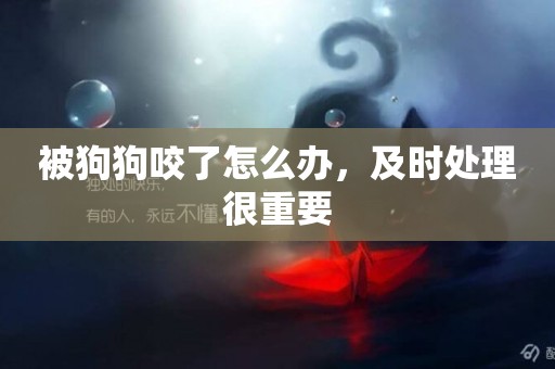 被狗狗咬了怎么辦，及時處理很重要