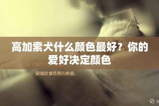 高加索犬什么顏色最好？你的愛好決定顏色
